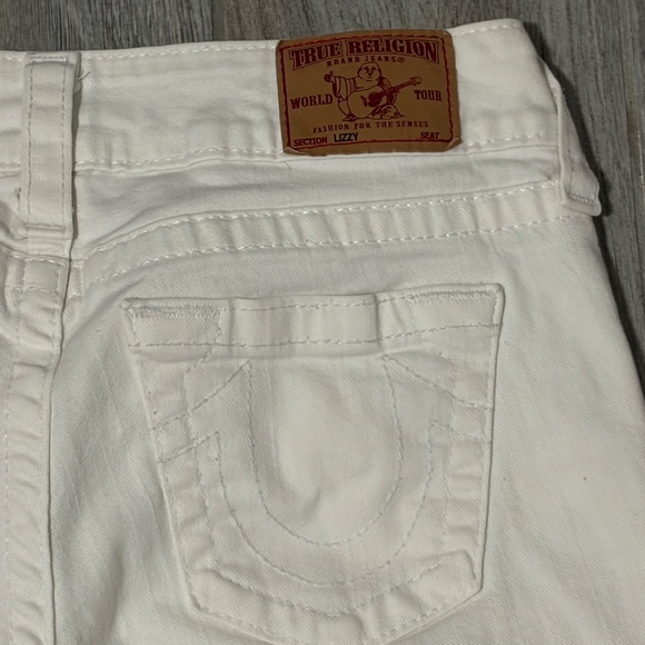 Women's True Religion White Low Rise Capri Jeans - 27 - Picture 6 of 9